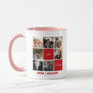 Caneca Colagem de Fotografias Mensagem Personalizada e Mu