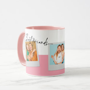 Caneca Colagem de Fotografias Personalizada BFF Besties C