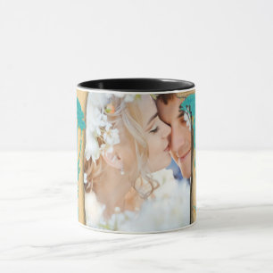 Caneca Colagem de Fotografias Vintage Personalizada