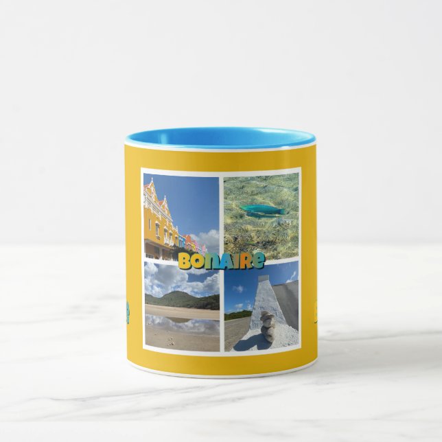 Caneca Colagem de Fotos Cênicas Bonaire (Centro)