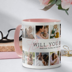 Caneca Colagem de Fotos da Menina das Flores