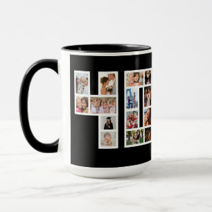 Caneca Colagem de Fotos de Aniversário de 40 anos