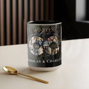 Caneca Colagem de Fotos de Aniversário de 50 Anos de Casa