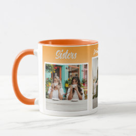 Caneca Colagem de Fotos de Irmãs com Nomes, Melhor Terapi
