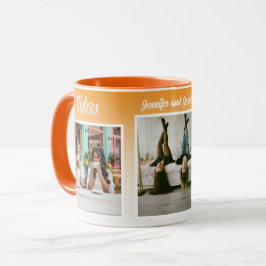 Caneca Colagem de Fotos de Irmãs com Nomes, Melhor Terapi