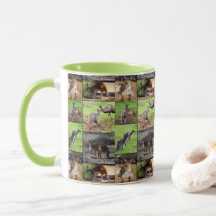 Caneca Colagem de Fotos de Kangaroo,