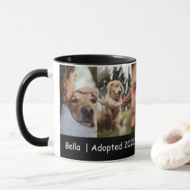 Caneca Colagem de Fotos de Mãe de Cachorro Com Ano de Ado
