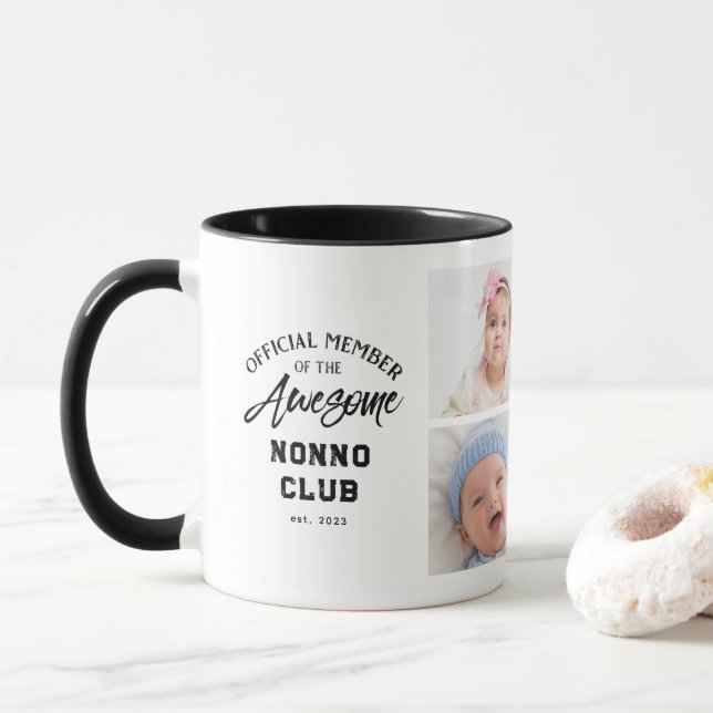 Caneca Colagem de Fotos Incrível NONNO (Com Donut)
