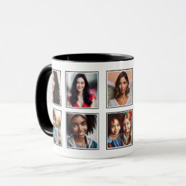 Caneca Colagem de Fotos Personalizada de Amigos da Famíli