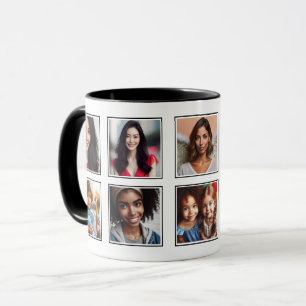 Caneca Colagem de Fotos Personalizada de Amigos da Famíli