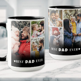 Caneca Colagem de Fotos Personalizada do Melhor Pai do Mu