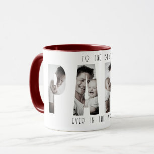Caneca Colagem de Fotos Personalizada do Melhor Papai do 