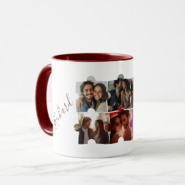 Caneca Colagem de Fotos Personalizada do quebra-cabeça e 