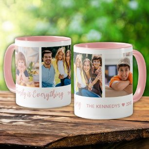 Caneca Colagem de Fotos Personalizada Nome Nome da Famíli