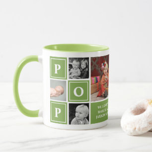 Caneca Colagem de Fotos Personalizadas Verde Pop Nós Amam