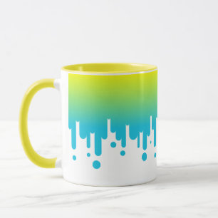 Caneca Colagem de gradiente amarelo e verde
