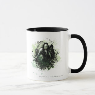 Caneca Colagem de vetor Greenish Aragorn