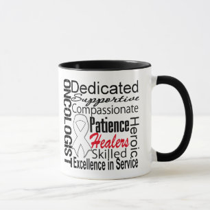 Caneca Colagem do oncologista do câncer pulmonar