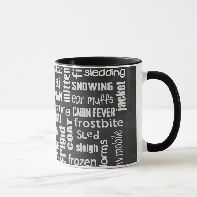 Caneca Colagem em Nuvem do Inverno (Direita)