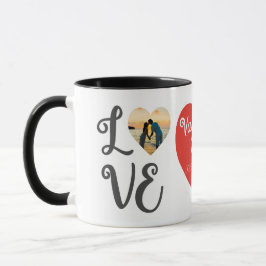 Caneca Colagem personalizada de fotos de Dia dos Namorado