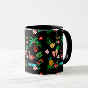 Caneca Colagem Tropical 🍍 🌴 🦩