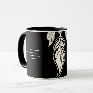 Caneca Colar de Pingente de Pena para Homens – Prata Mini