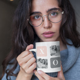 Caneca Colar XOXO de Cinzas e Foto do Casal e Pastel