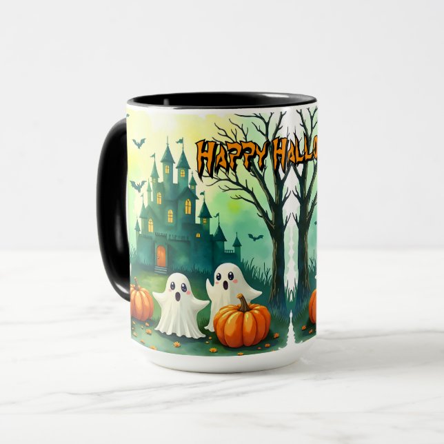 Caneca Coleção Assustadoramente Fofa de Halloween Popular (Frente Esquerda)