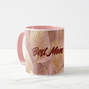Caneca Coleção Blush Dourado Boho Moderno Coleção de Folh