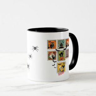 Caneca Coleção de Carimbo do Vintage Halloween