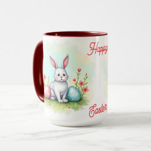 Caneca Coleção de Coelhinho da Páscoa Bonito Fofo