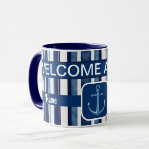 Caneca Coleção de Greve Popular de Barcos Azul-Marinho de