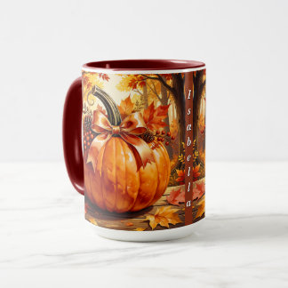 Caneca Coleção de Outono Dourado de Ação de Graças Popula