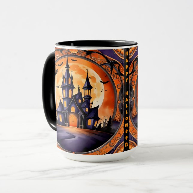 Caneca Coleção de outono Popular de Pumpkin no Halloween (Frente Esquerda)