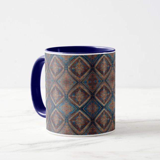 Caneca Coleção de Padrões Antigos e Bonitos Persa Moderno (Frente Esquerda)