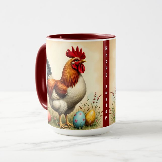 Caneca Coleção de Páscoas de Feriado de Vintage (Frente Esquerda)