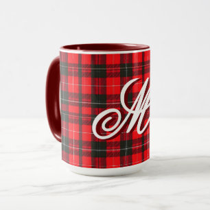 Caneca Coleção de Tartan Tradicional Vermelho xadrez