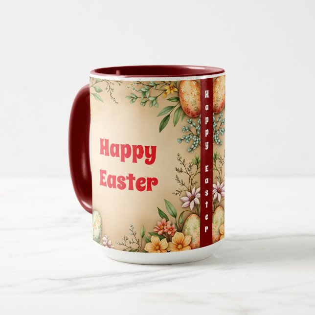 Caneca Coleção de tendências de colheita de Páscoas (Frente Esquerda)