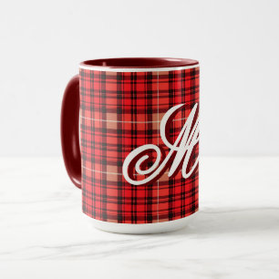 Caneca Coleção de tendências do Tartan da Xadrez Tradicio