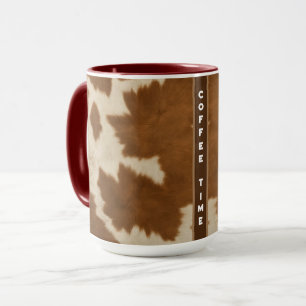 Caneca Coleção de Trendências de Couros Falsos de Vaca El