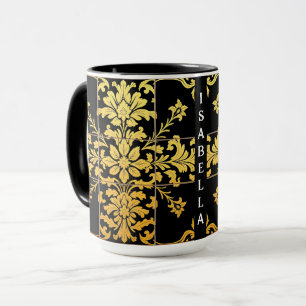 Caneca Coleção de Trendências de Luxo Floral Elegante