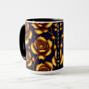 Caneca Coleção Dourada de Rosa Modern Boho