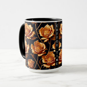 Caneca Coleção Dourada de Rosa Trendy Luxury Boho