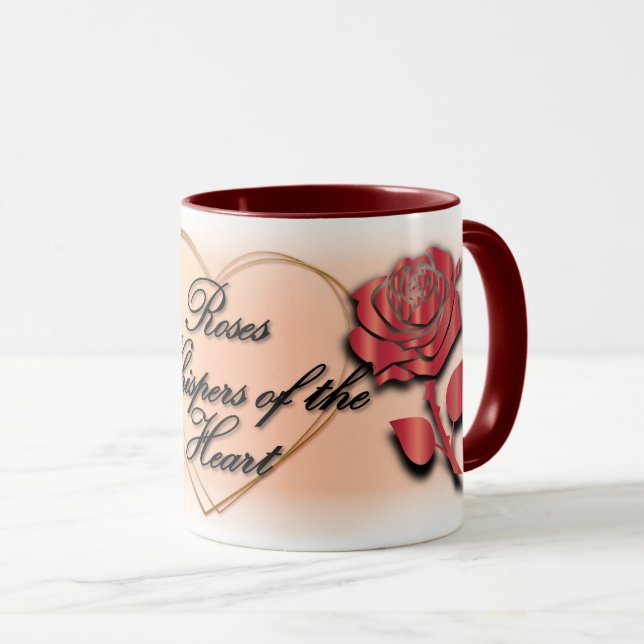 Caneca Coleção Elegante de Rosa Mug (Frente Esquerda)