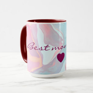 Caneca Coleção Luxo Rosa Bege Moderno Soft Mint Dourado