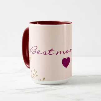 Caneca Coleção Moderna Abstrata Rosa Bege e Verde Menta