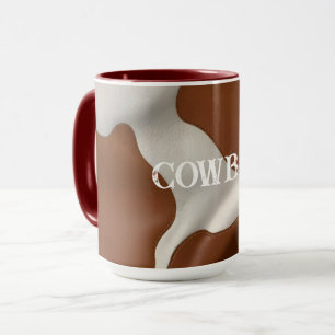 Caneca Coleção Moderna de Couro de Vaca Falso Luxuoso e E
