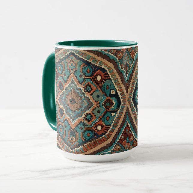 Caneca Coleção Moderna de Padrões Antigos Turcos (Frente Esquerda)
