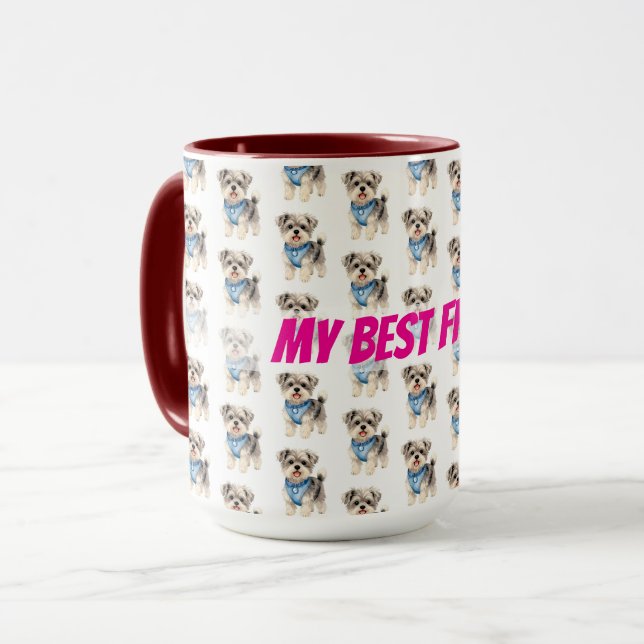 Caneca Coleção Personalizada de Higiene Pet em Ouro Elega (Frente Esquerda)