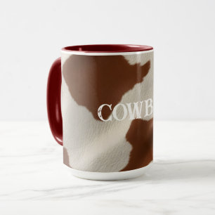 Caneca Coleção Popular de Couro de Vaca Falso Luxuoso e E